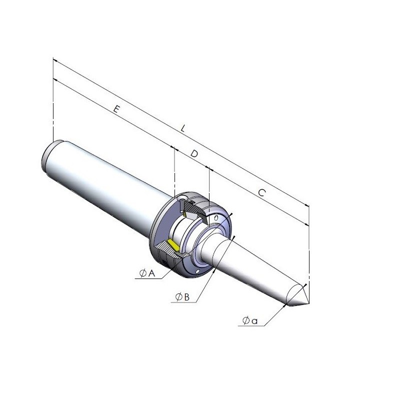 Mitlaufende Zentrierspitze Typ LG Präzision | MK3 bis MK4