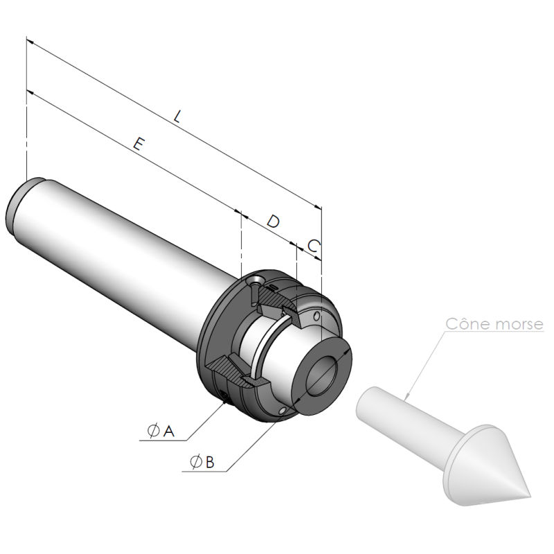 Mitlaufende Zentrierspitze Typ Morse | MK3 bis MK5