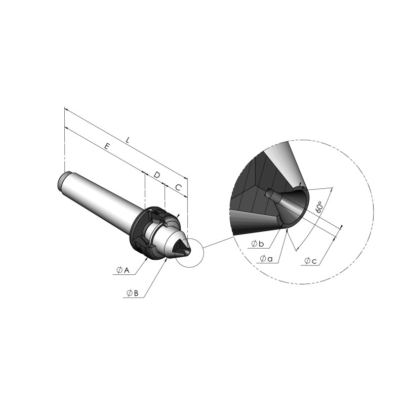 Dessin technique Pointe tournante type C